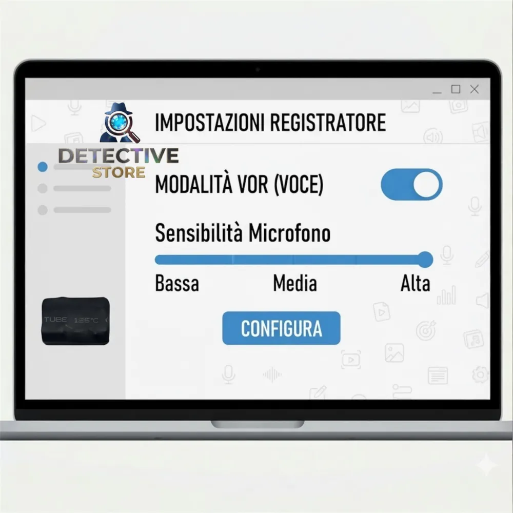 Micro Registratore Spia Professionale | 6 Giorni Autonomia