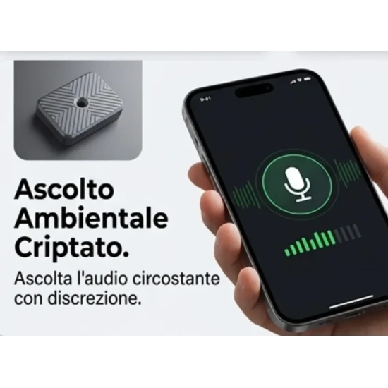 micro localizzatore con ascolto ambientale criptato