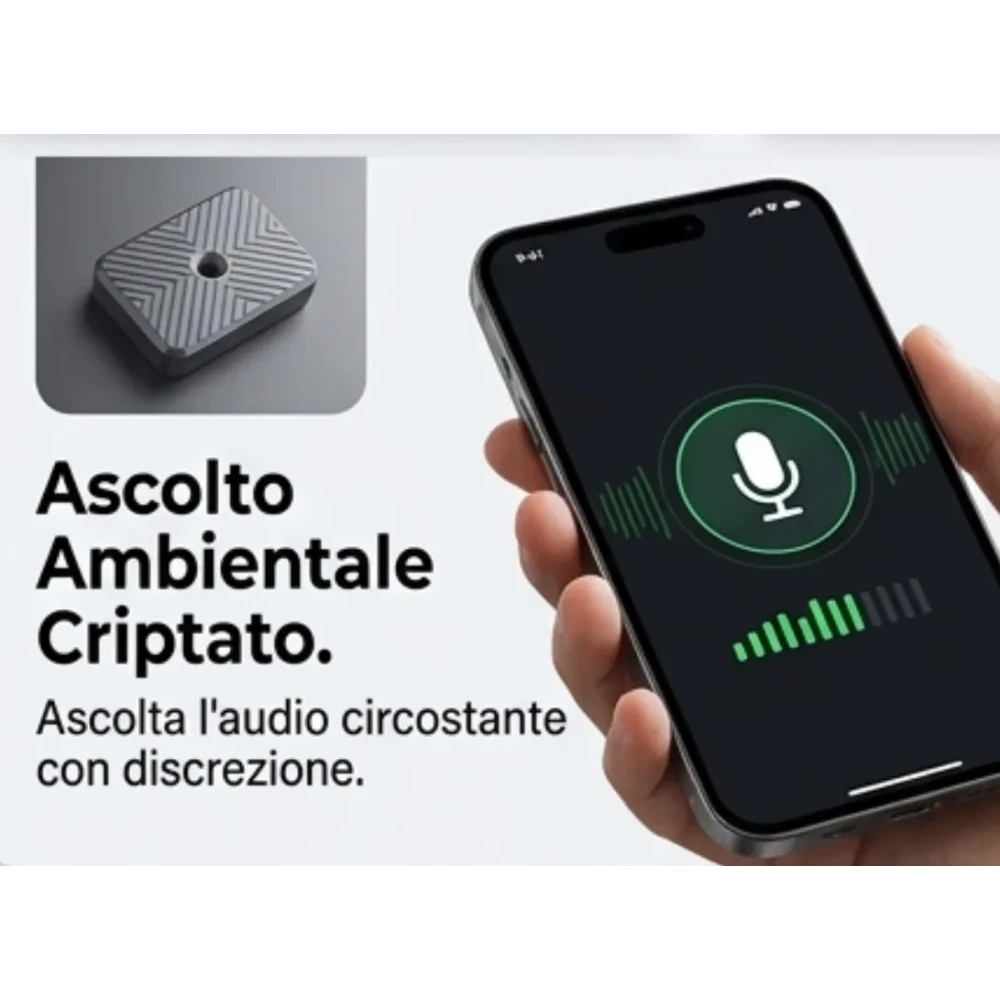 micro localizzatore con ascolto ambientale criptato