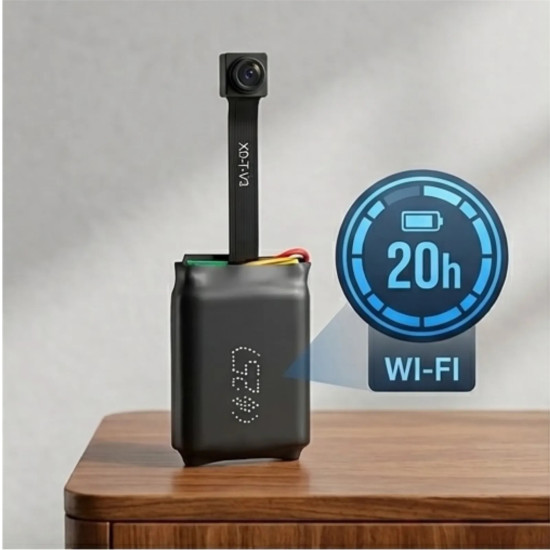 Microcamera WiFi su Nastro Full HD | Batteria Esterna lunga Durata
