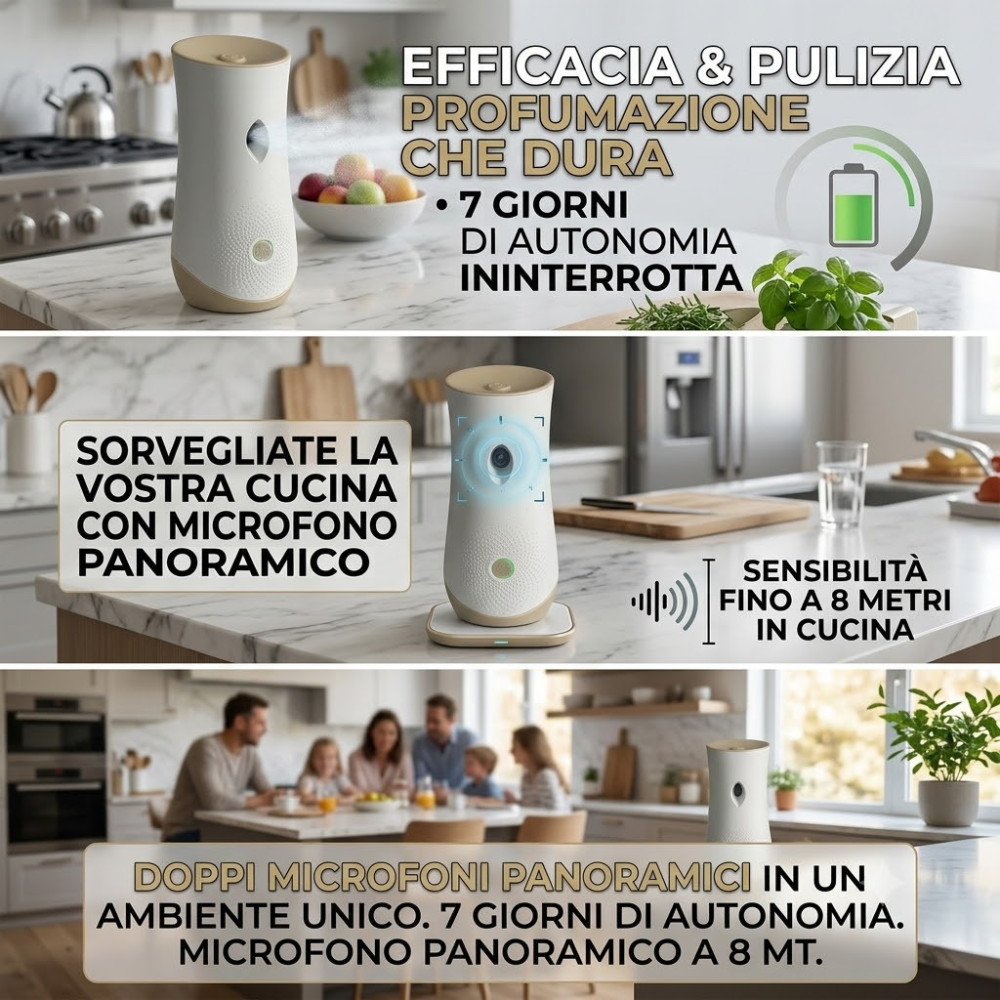 Profumatore Spia con Registratore Vocale 16GB | 7 Giorni Autonomia