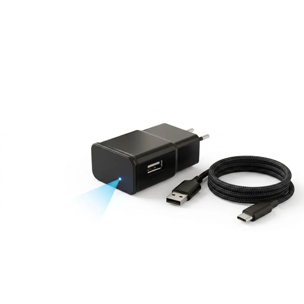 Micro telecamera spia nascosta in un carica batterie
