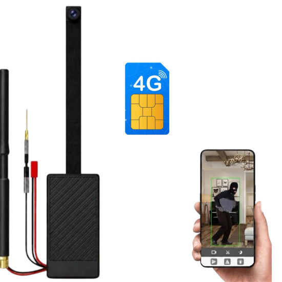 Micro Telecamera 4g  con sim umts senza wifi tramissione da remoto
