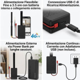 Micro Telecamera 4G LTE con SIM per Sicurezza Senza Wi-Fi